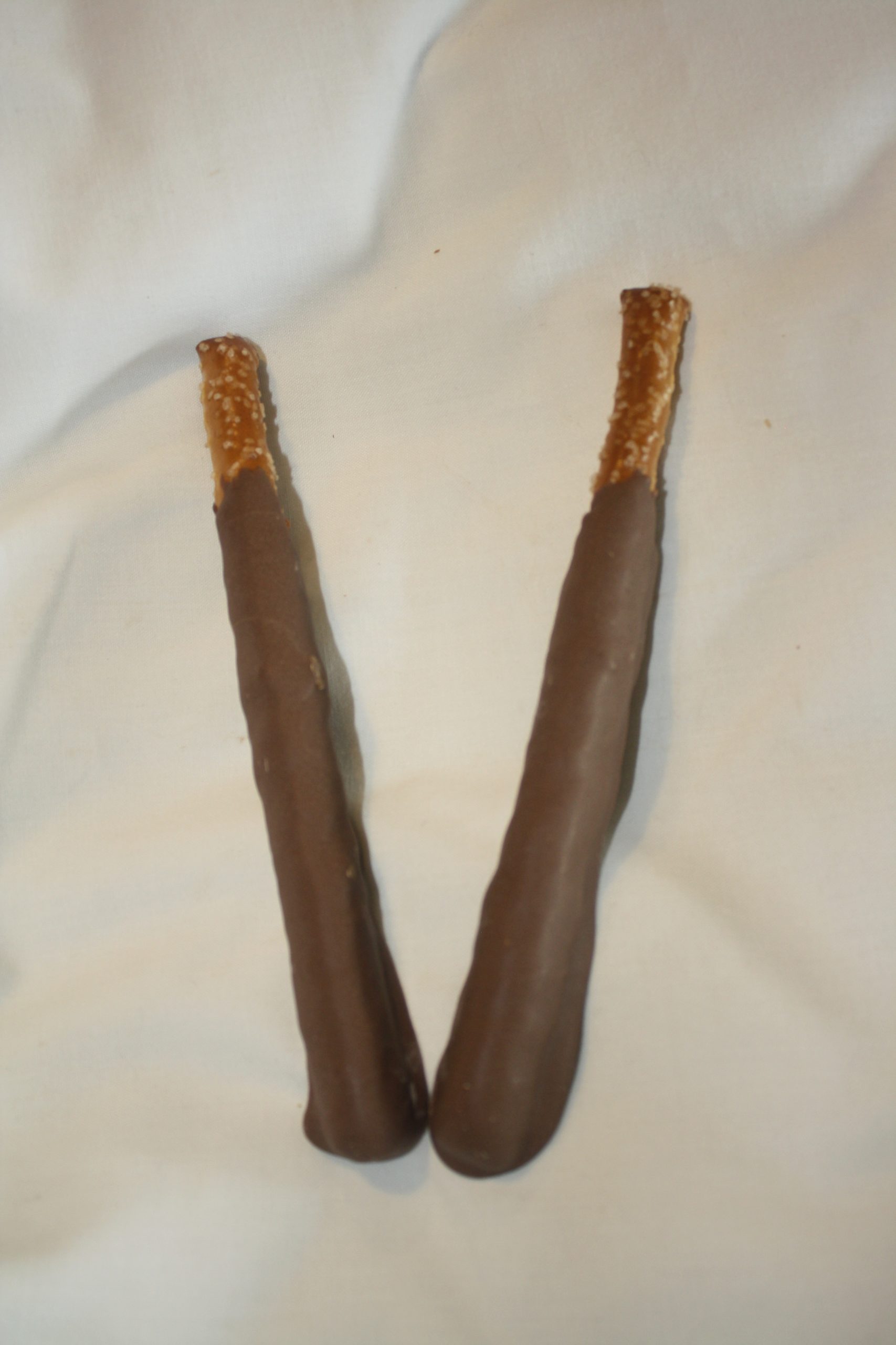 Pretzels dipped in Caramel and chocolate